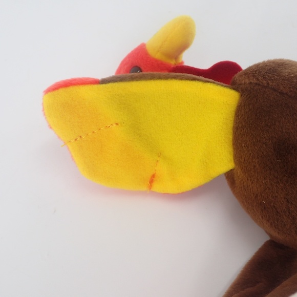 TY Beanie Baby GOBBLES TURKEY Rare Retired Vtg Birthday Nov 27 1996 Tag Error - Picture 15 of 15